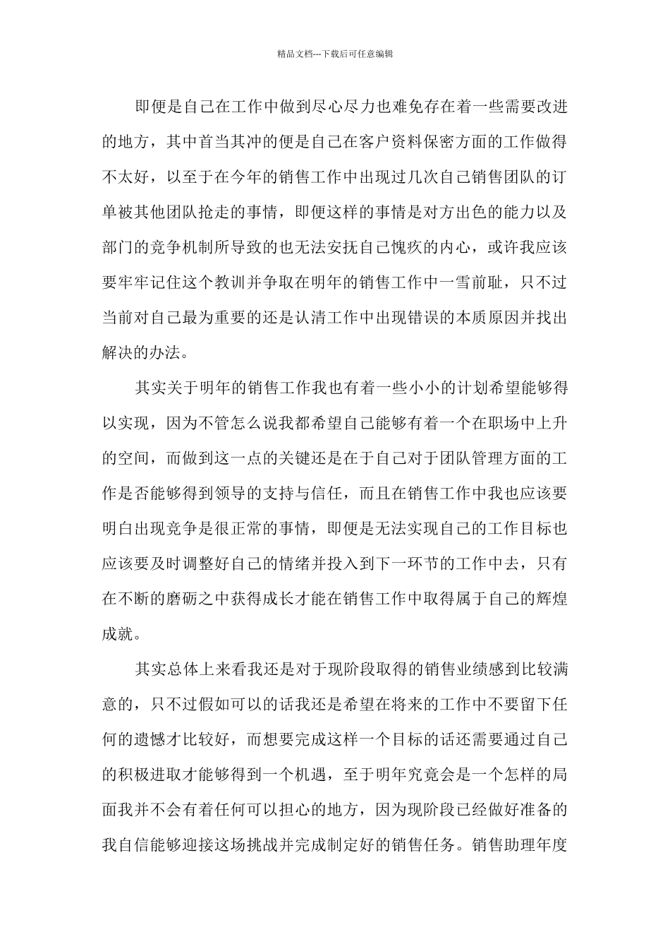 2024销售助理年度工作总结多篇_第2页