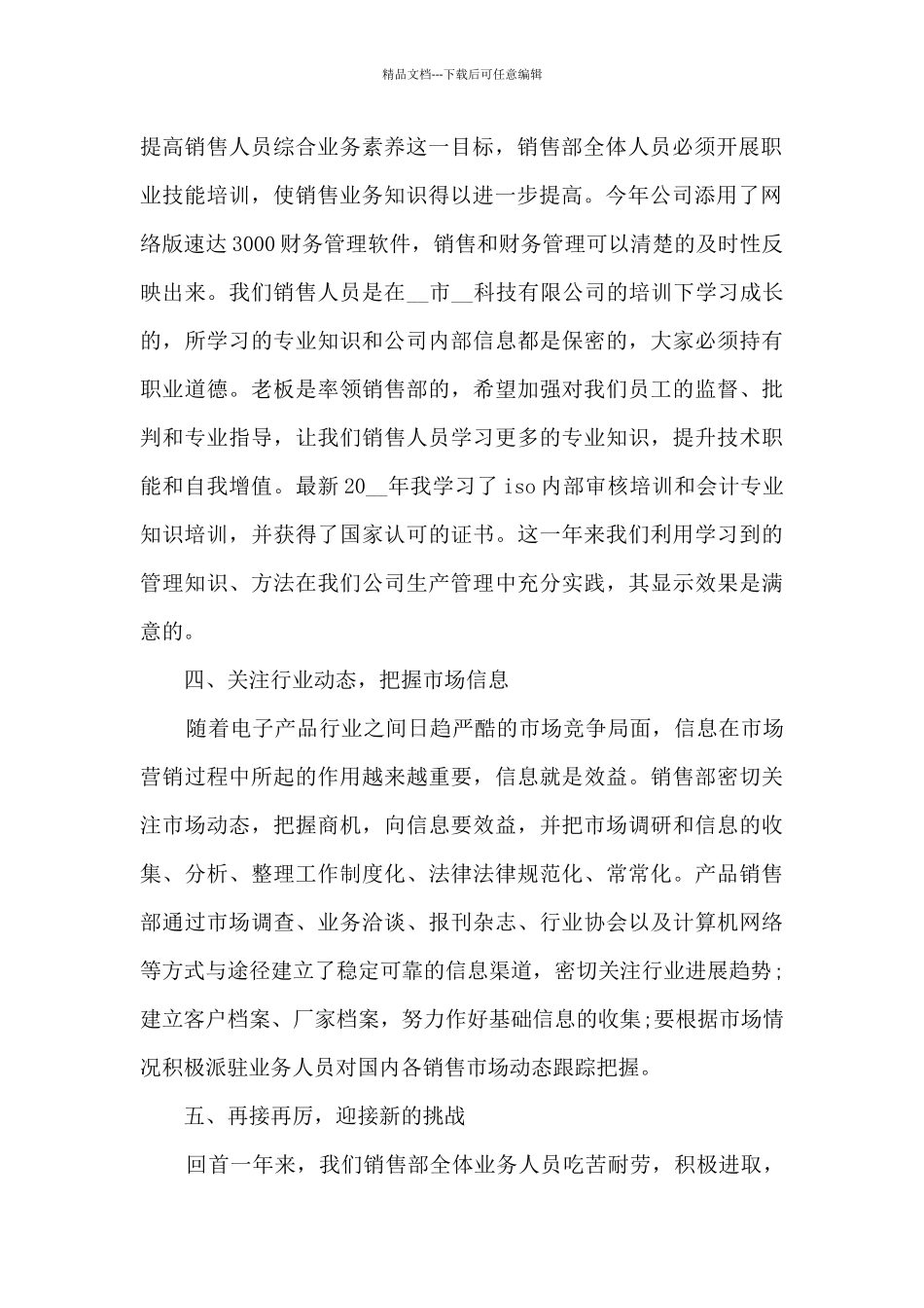 2024销售经理工作总结报告10篇_第2页