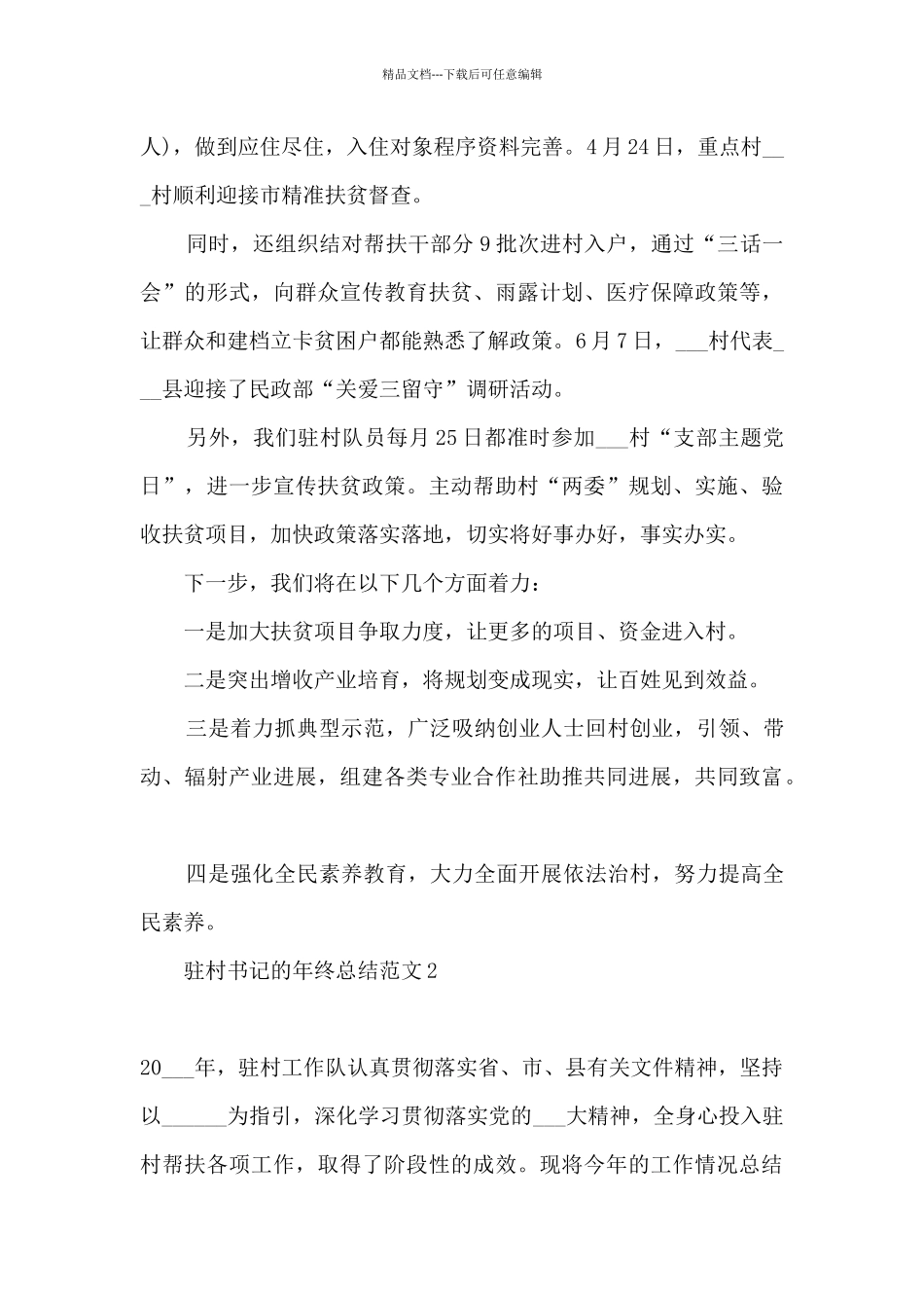 2024驻村第一书记年终总结_第3页