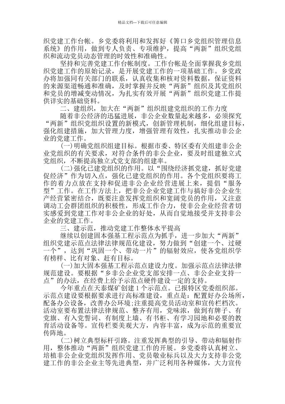 20年非公企业党建工作计划三篇_第2页