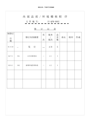 22内部品质、环境稽核程序QQ3772248