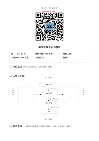 361度公司岗位说明书