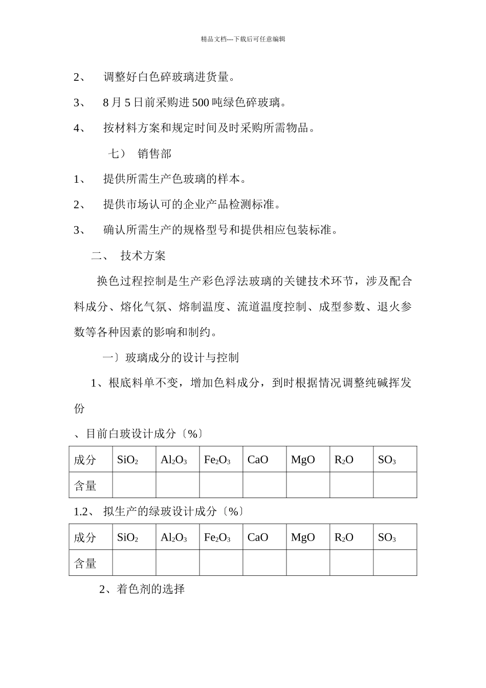 400吨线生产绿玻方案_第3页