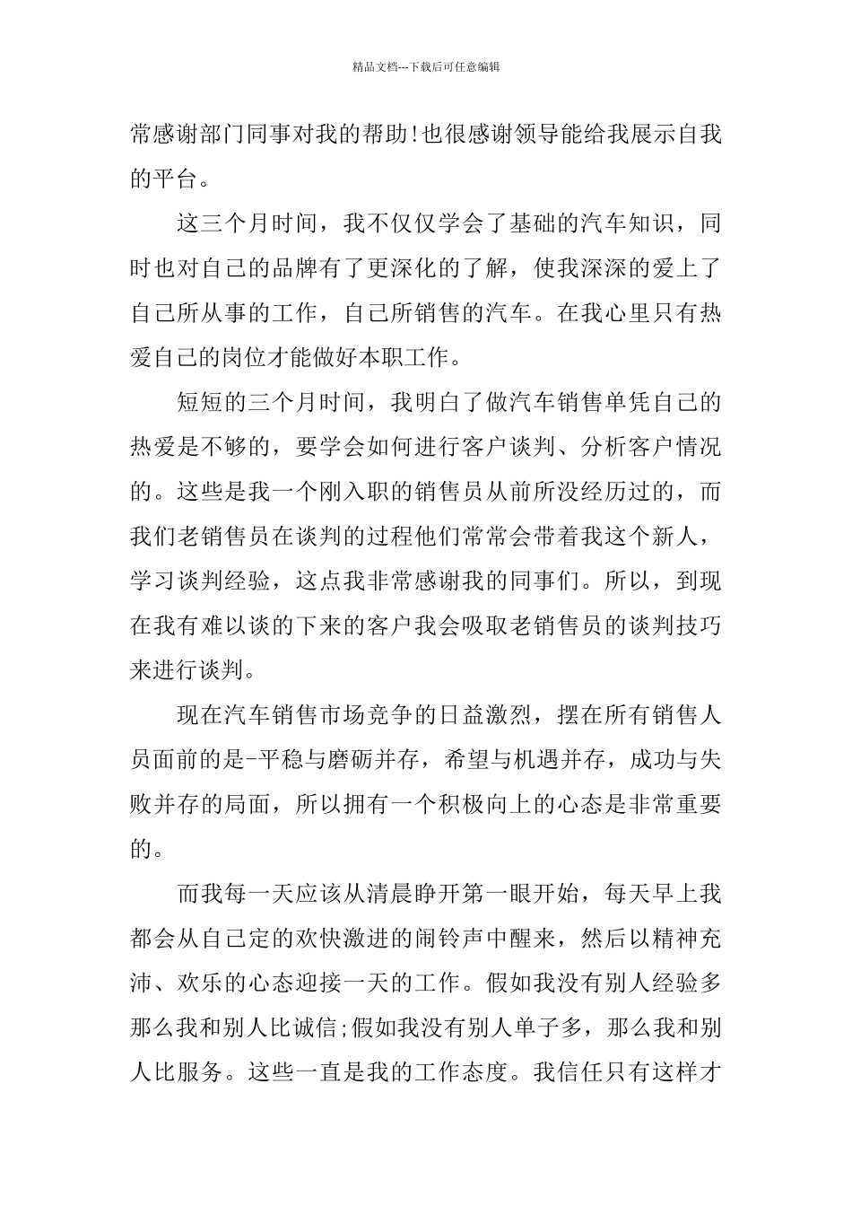 4s店销售顾问工作总结_第3页