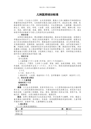 4儿科医师培训标准