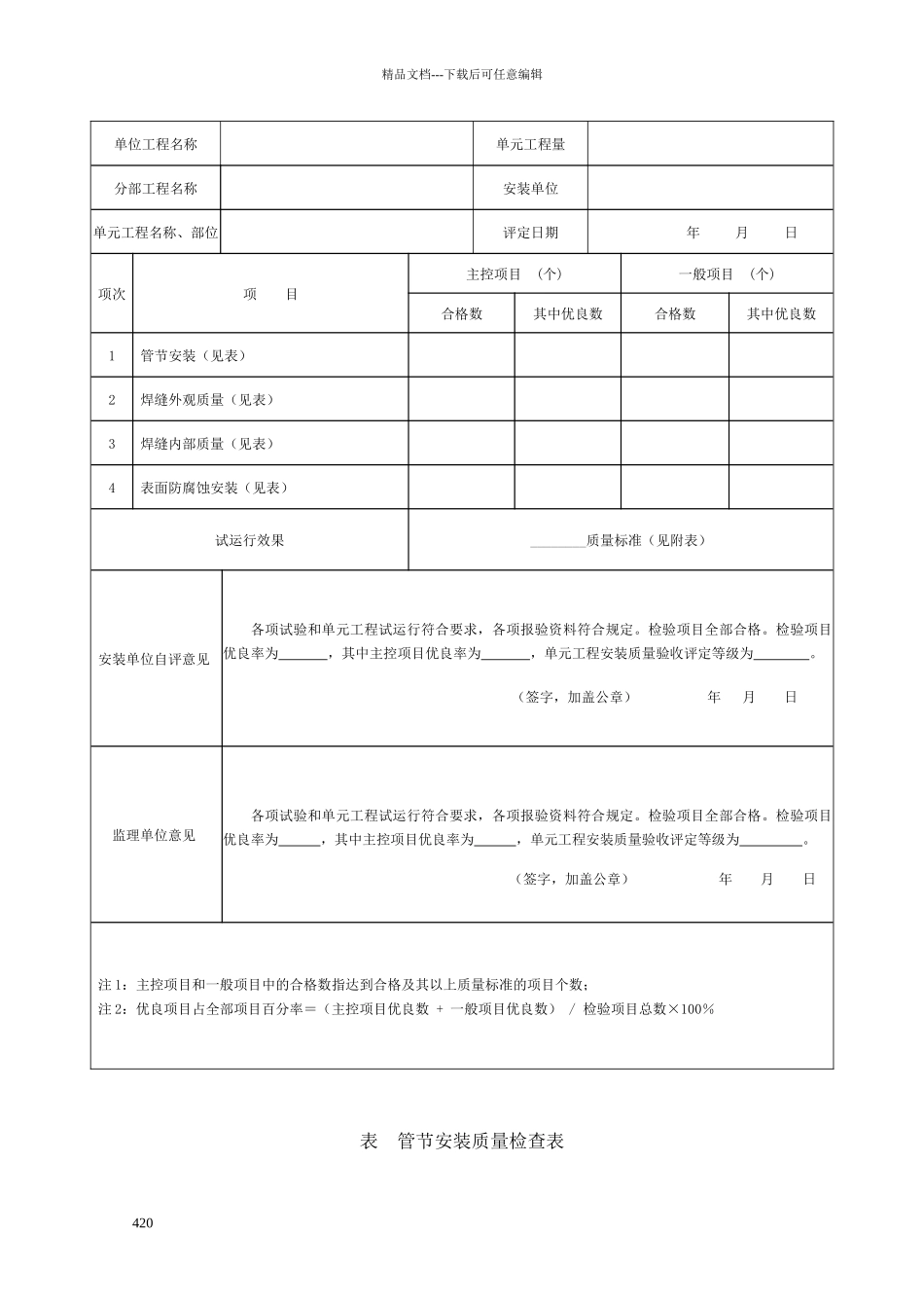 5金属结构质量评定表及填表说明2_第2页