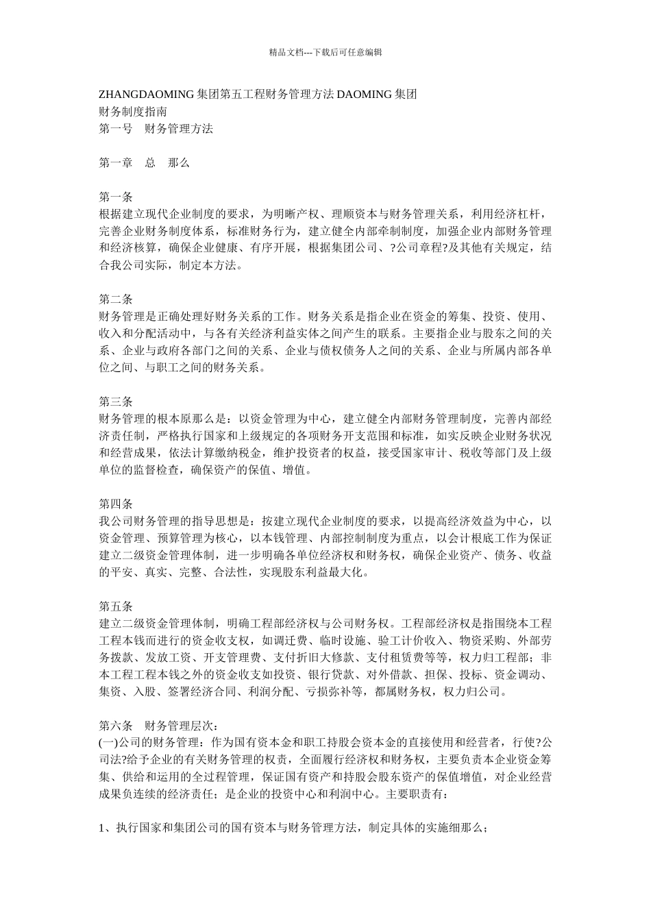 domin集团财务管理办法_第1页