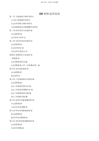 ERP材料仓库培训