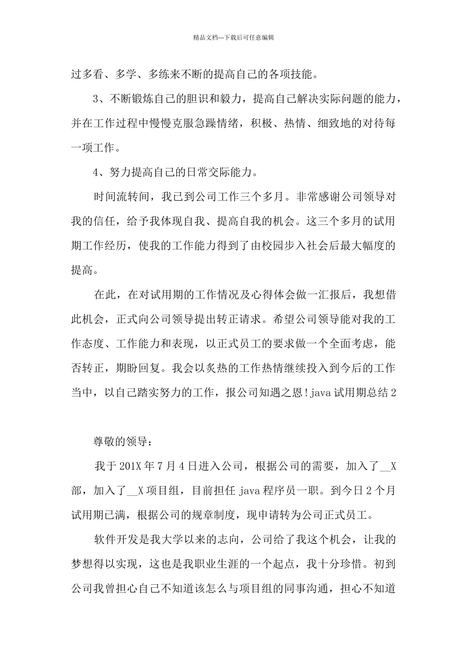 java试用期总结多篇新版_第3页