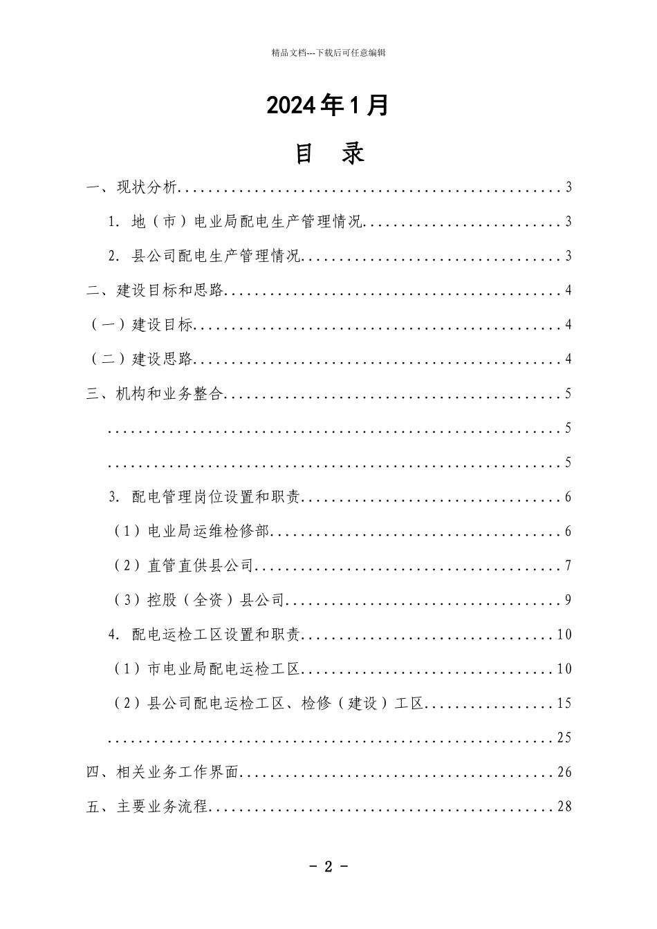 XXXX0202电业局、县公司配电管理建设方案_第2页