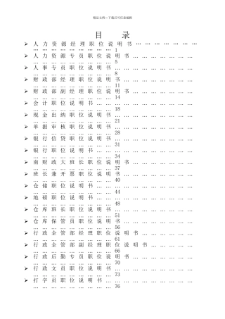 XX公司岗位说明书(共127页)
