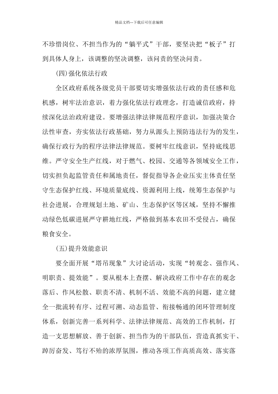 xx区2024年政府系统工作效能提升年行动实施方案精选_第3页