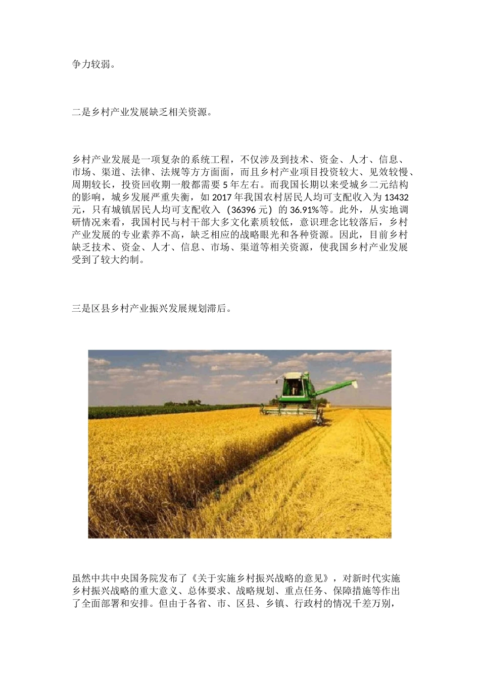 乡村产业振兴存在哪些问题_第2页