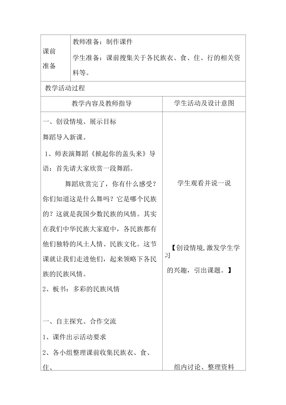 多彩的民族风情教案_第2页