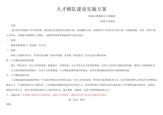 人才梯队建设实施方案(修改稿)