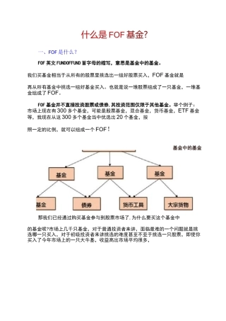 什么是FOF基金