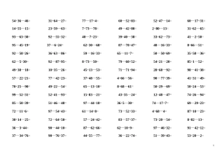 小学数学一二年级100以内连加连减口算题