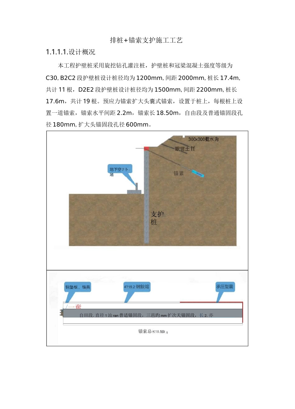 排桩+锚索支护施工工艺_第1页