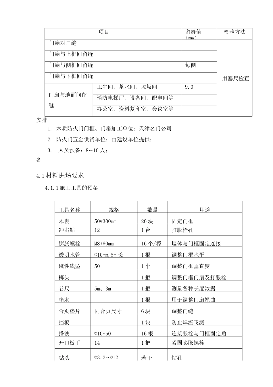 木质防火门安装施工方案_第3页