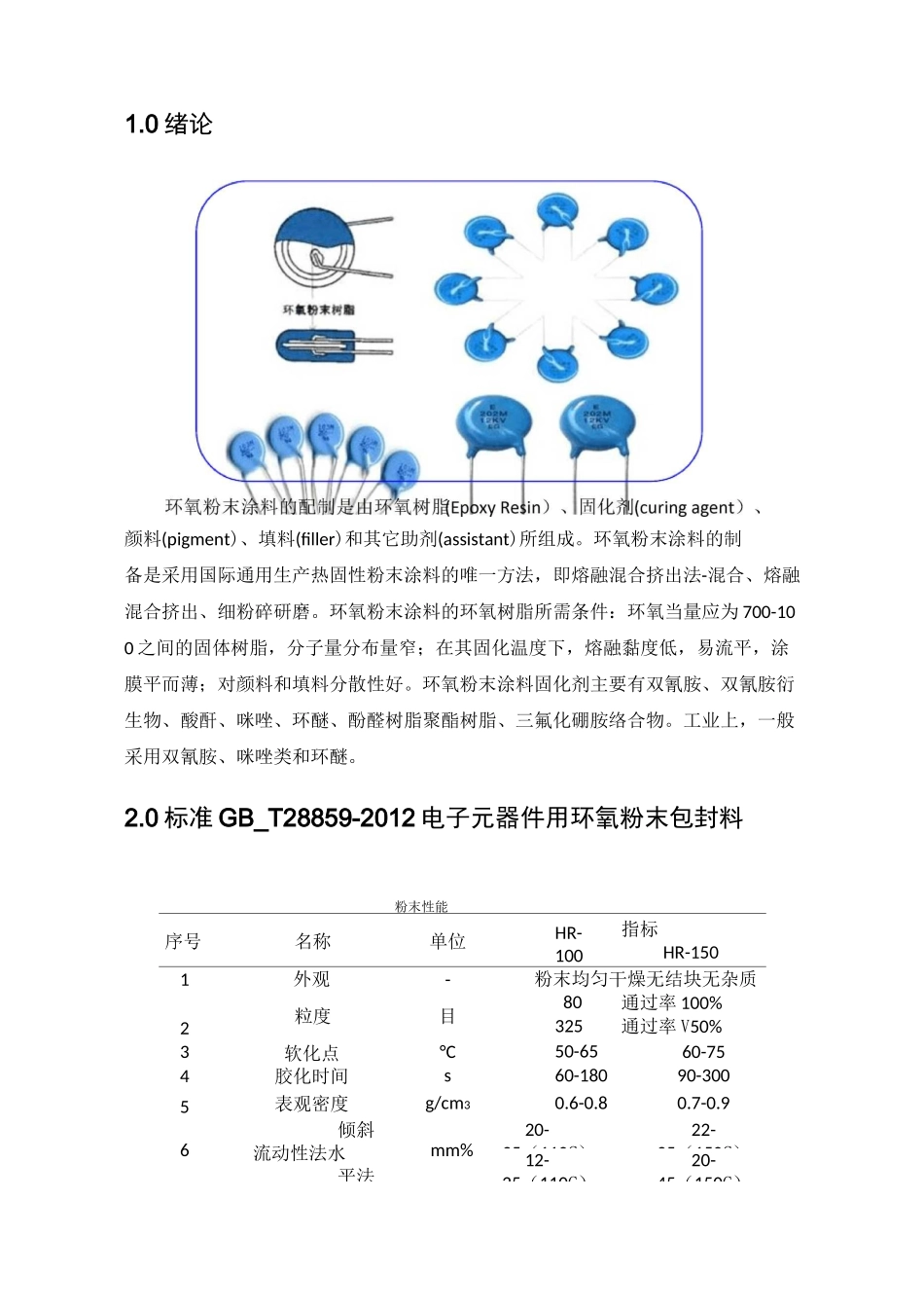 电子元器件用环氧粉末包封料_第2页