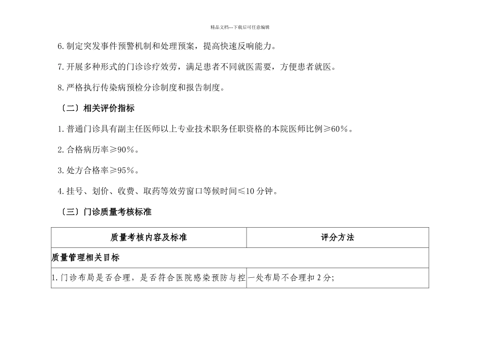 C1医疗质量管理与持续改进的质量考核标准_第2页