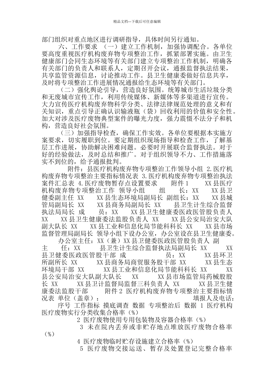 XX县医疗机构废弃物专项整治工作实施方案_第3页