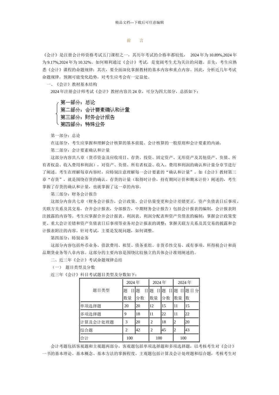 《会计》会计师资格考试管理及答案1_第1页