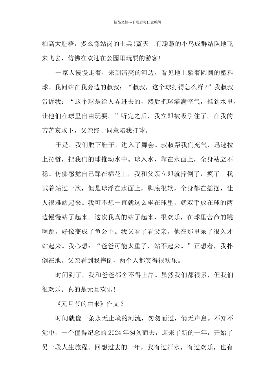 《元旦节的由来》作文6篇_第3页