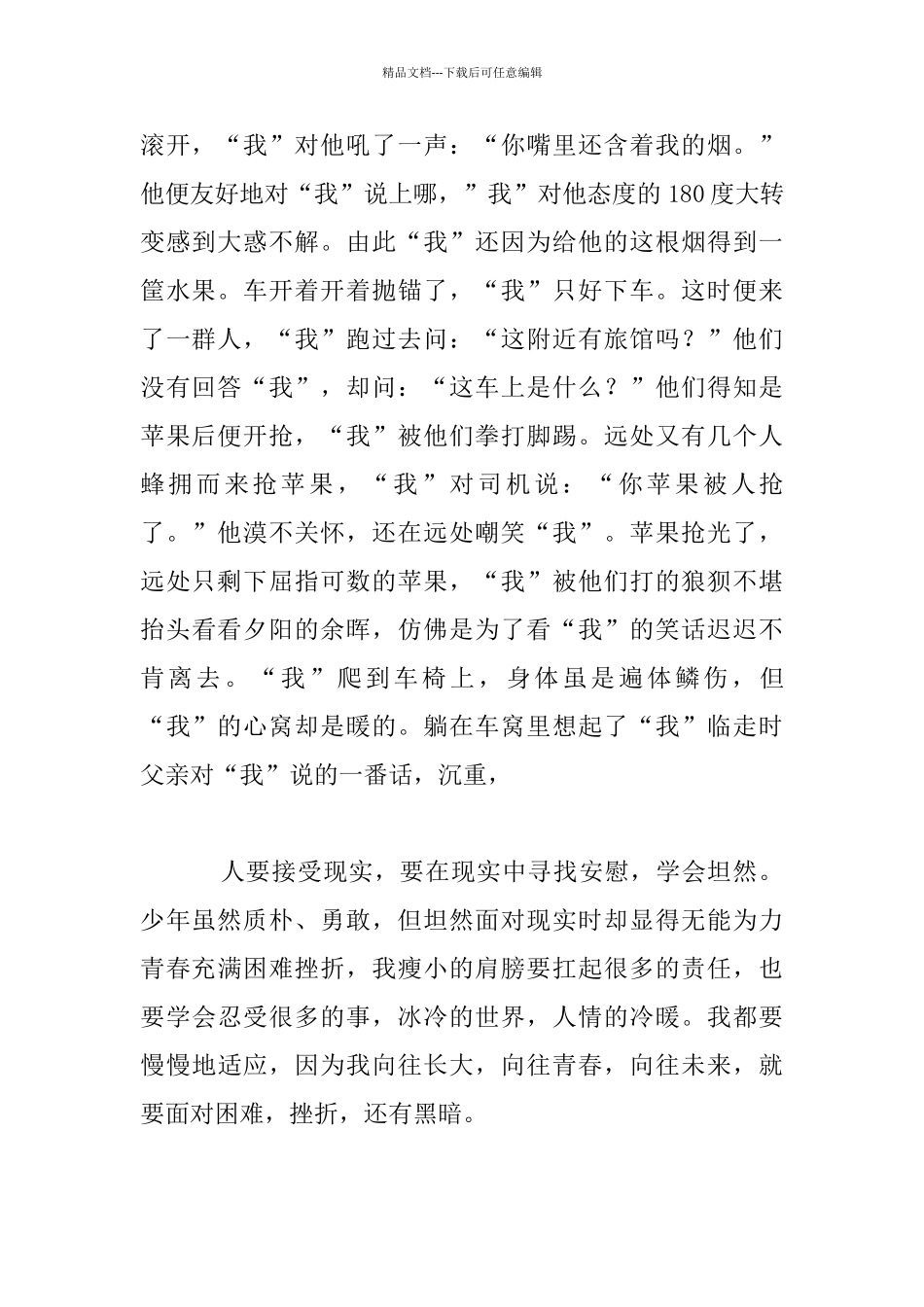 《十八岁出门远行》读后感_第2页