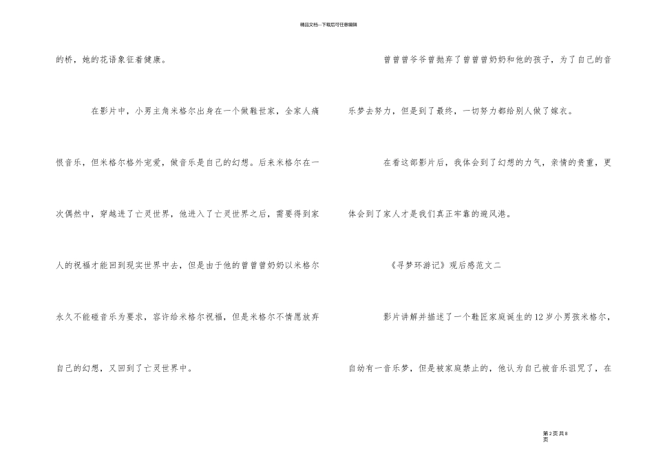 《寻梦环游记》电影观后感400字_第2页