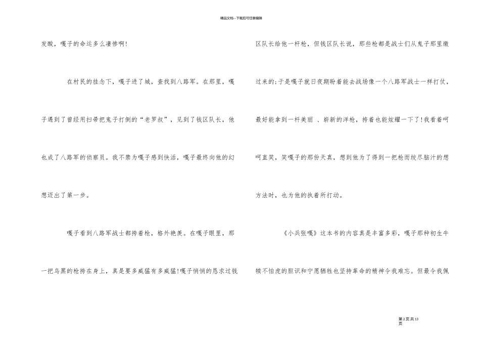 《小兵张嘎》读后感读书心得600字五篇_第2页