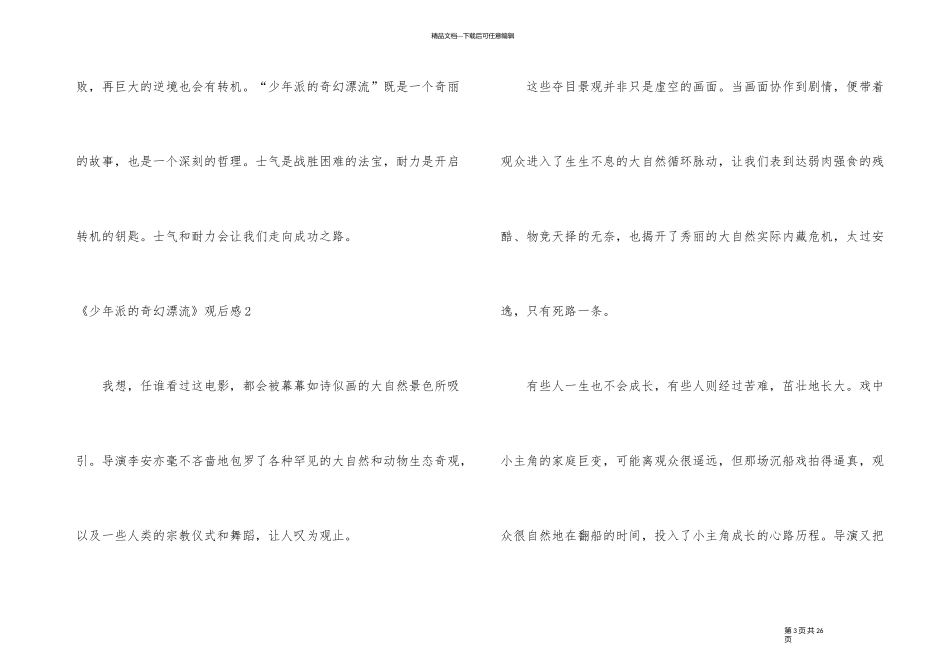《少年派的奇幻漂流》观后感_第3页
