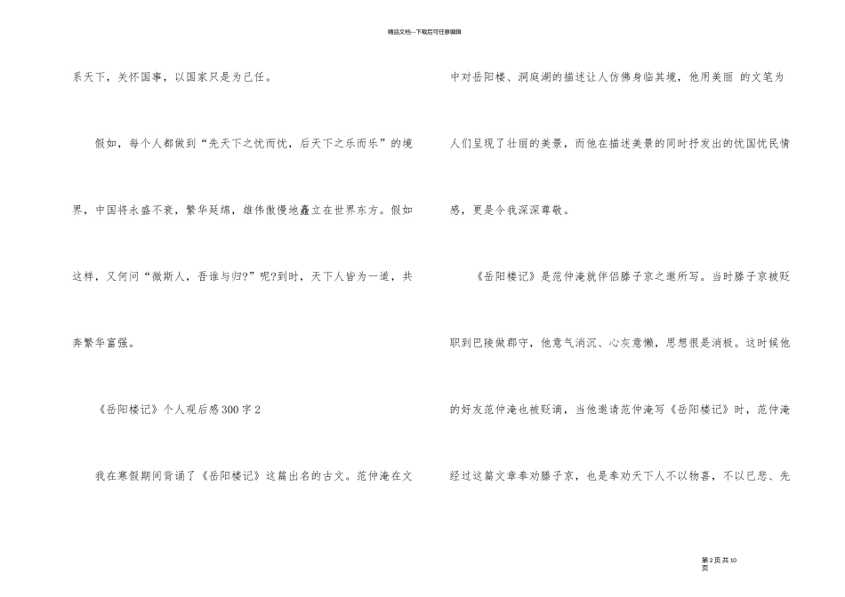 《岳阳楼记》个人观后感300字_第2页