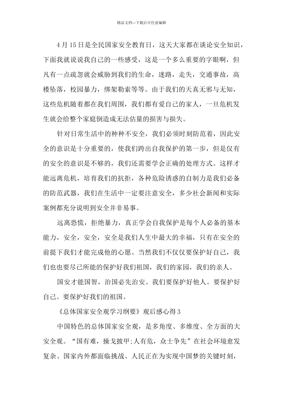 《总体国家安全观学习纲要》观后感心得5篇_第2页
