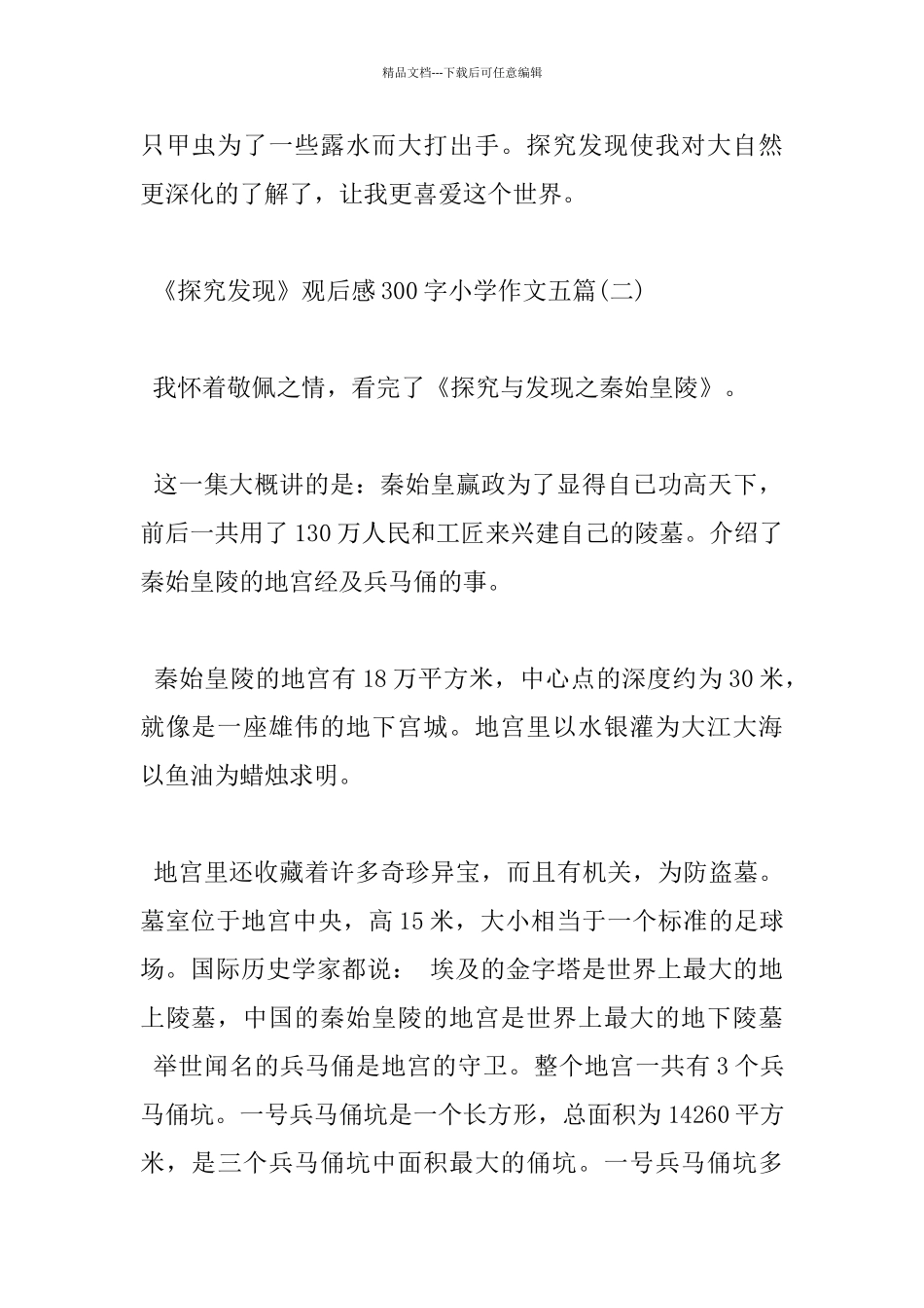 《探索发现》观后感300字小学作文五篇_第2页