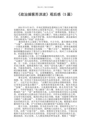 《政治掮客苏洪波》观后感(5篇)