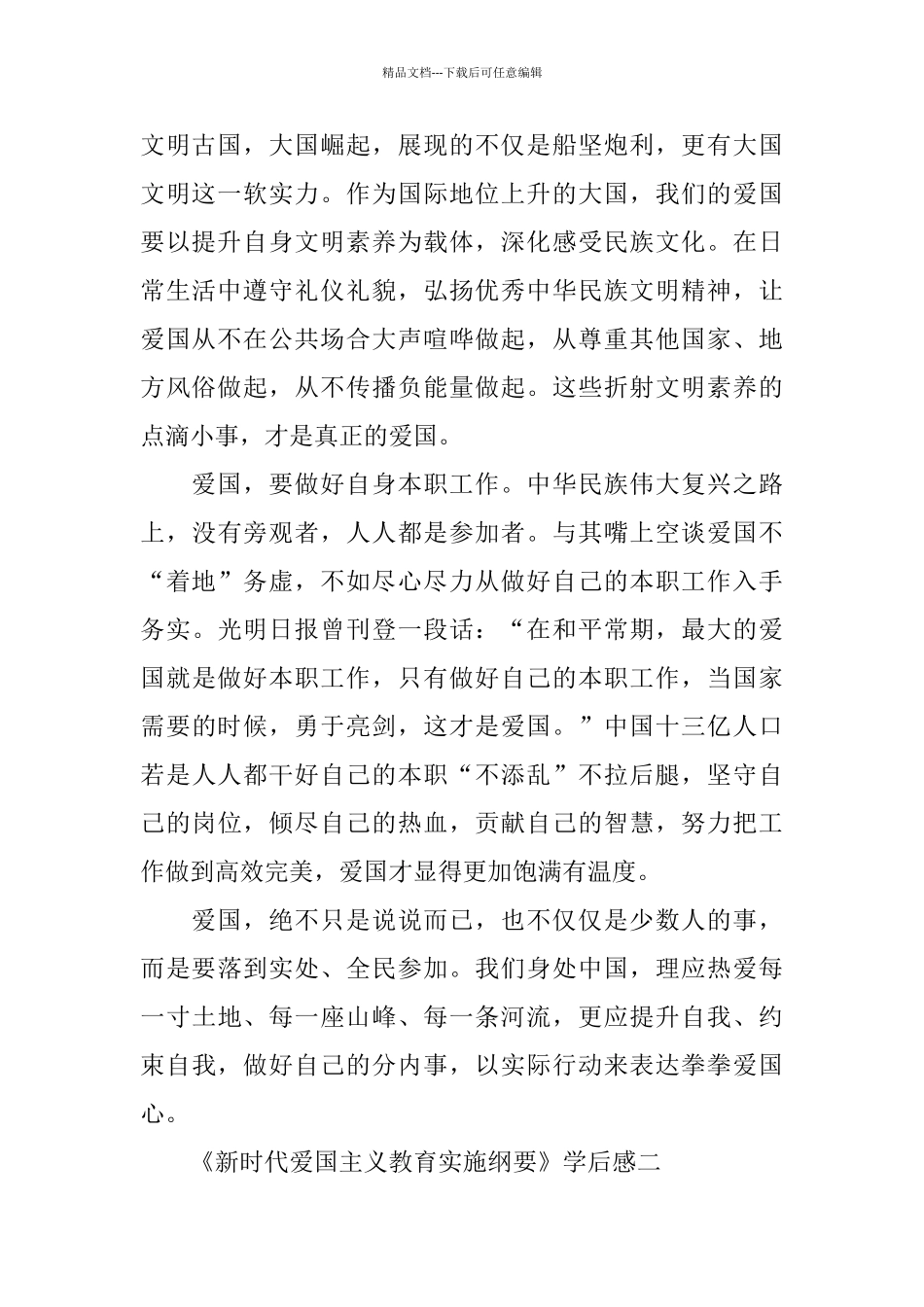 《新时代爱国主义教育实施纲要》党员学习心得体会5篇_第2页