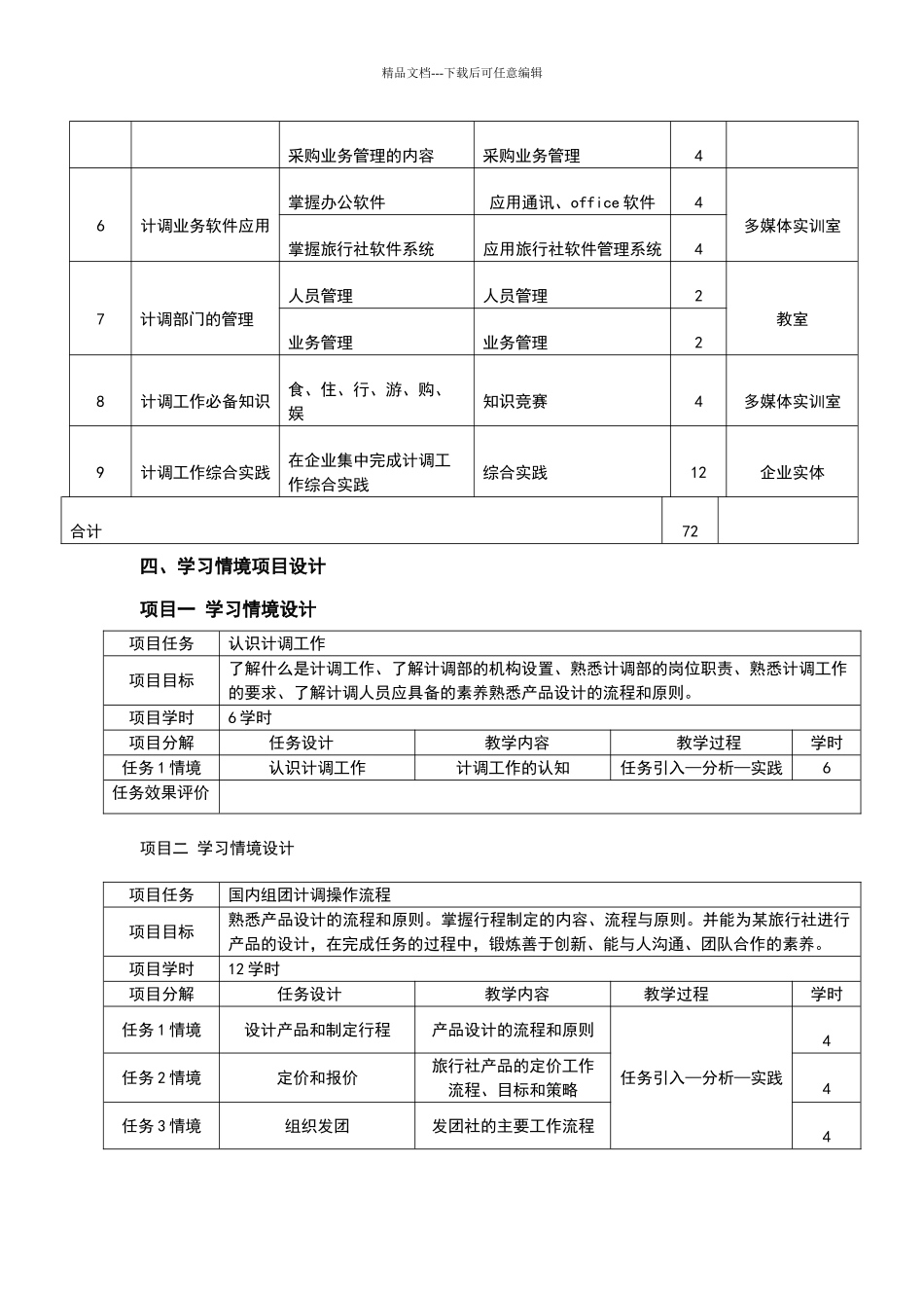 《旅行社计调业务》教学设计_第2页