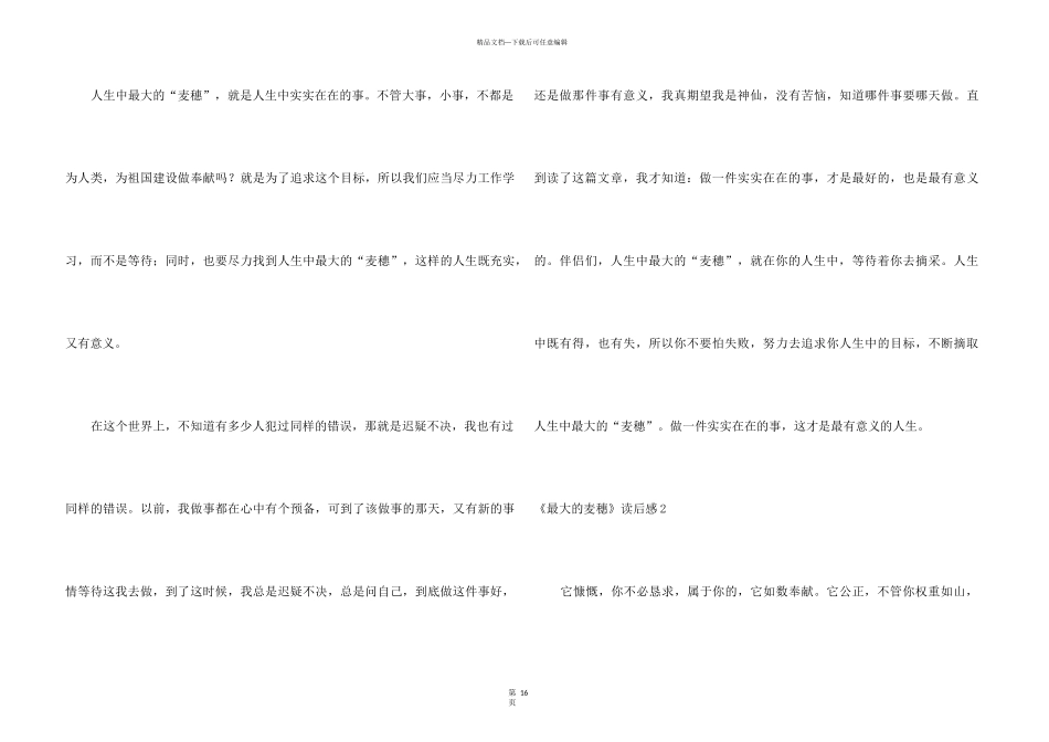 《最大的麦穗》读后感_第3页