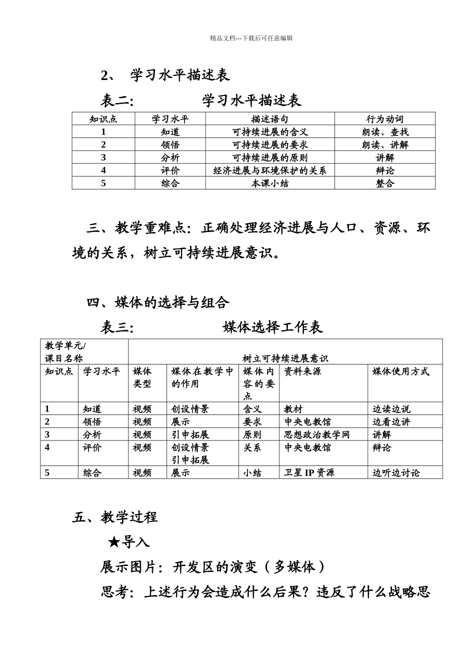 《树立可持续发展意识》教学设计_第2页