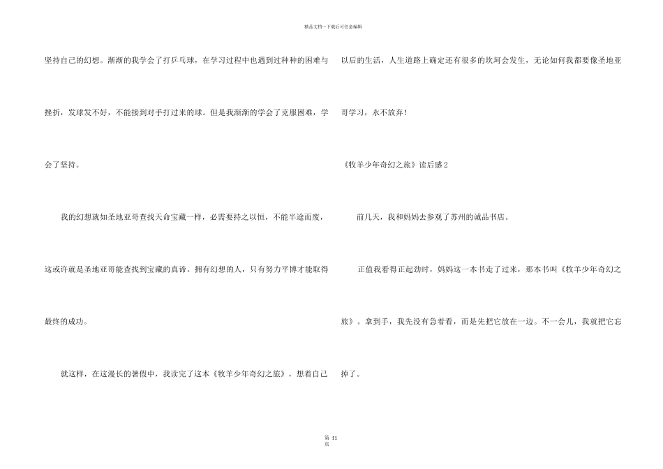 《牧羊少年奇幻之旅》读后感15篇_第2页