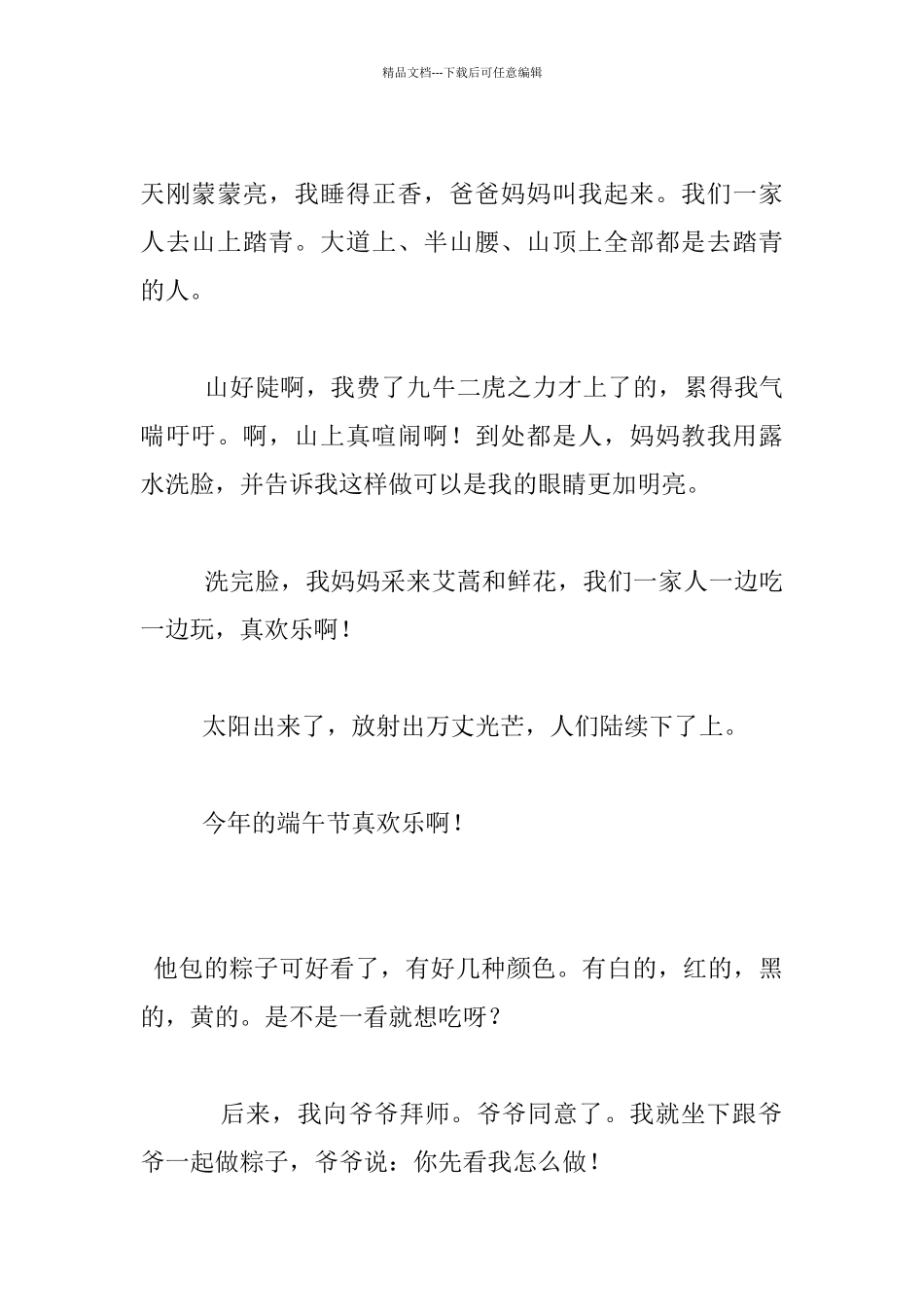 《端午节作文》关于端午节的写话_第2页