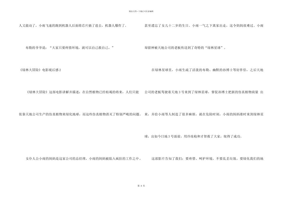 《绿林大冒险》电影观后感_第2页