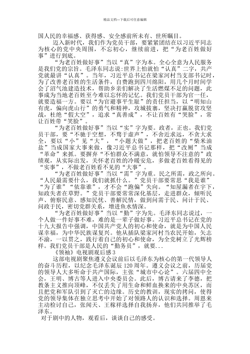 《领袖》电视剧观后感5篇_第2页