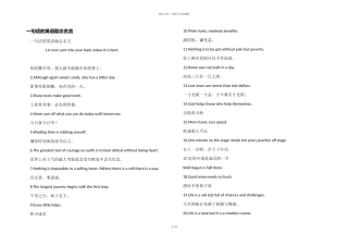 一句话的英语励志名言