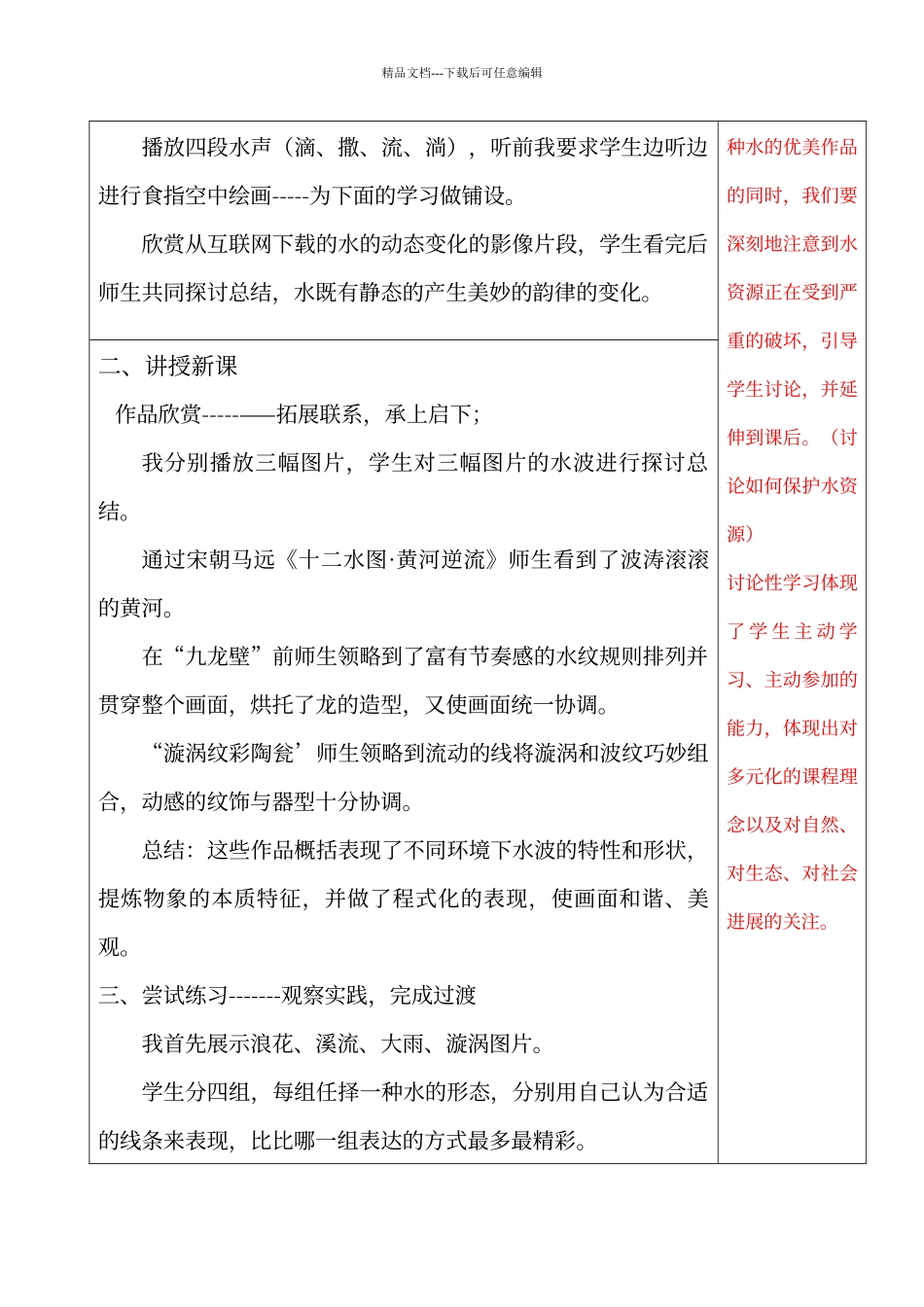 七年级下册《千姿百态的水》教案2_第2页