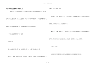 七年级历史魏晋南北朝知识点