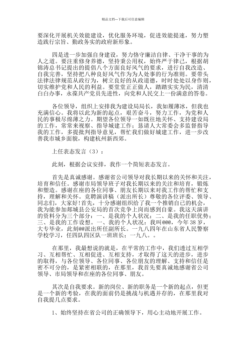 上任表态发言_第3页