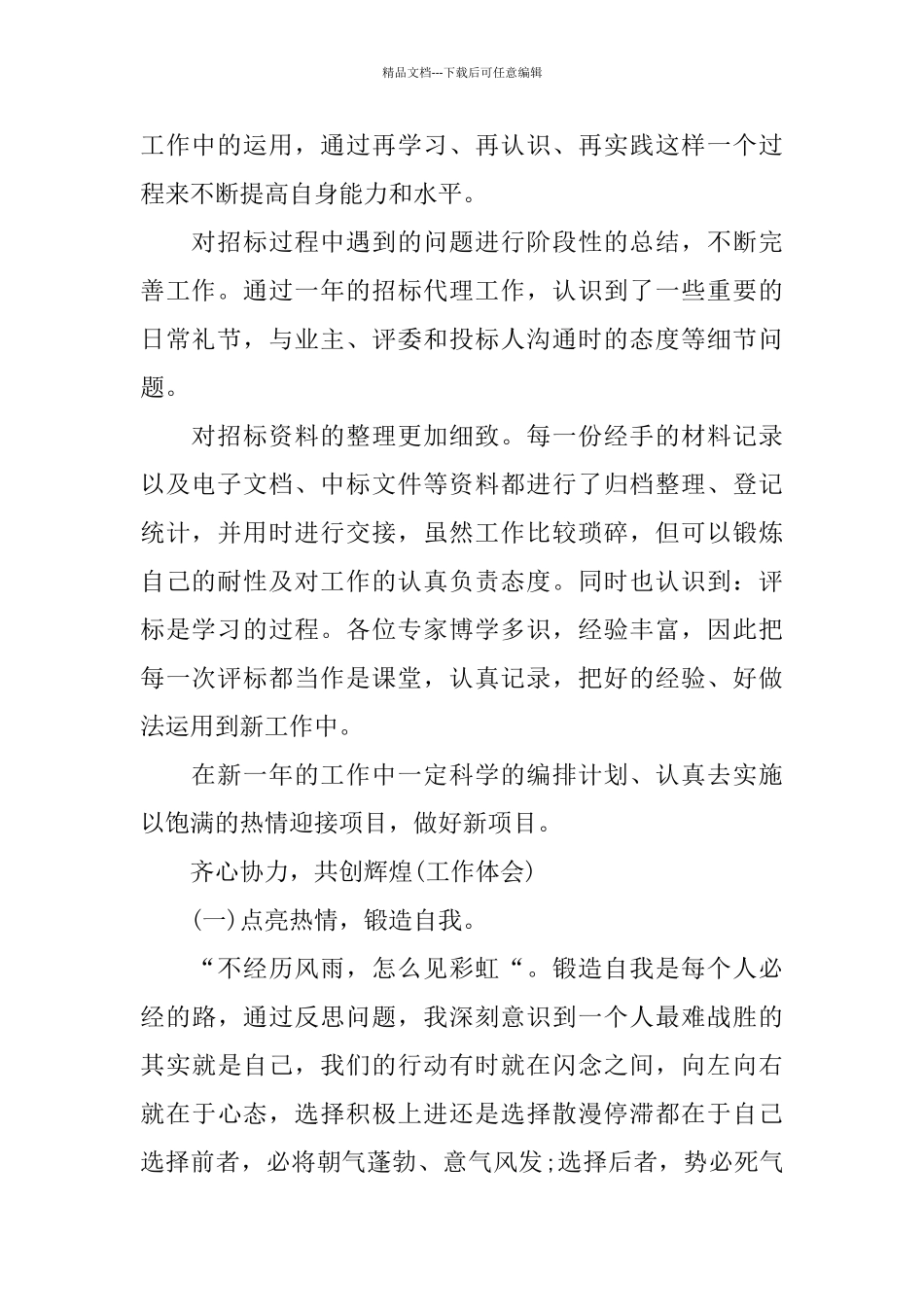 上半年招标专员个人工作总结报告_第2页
