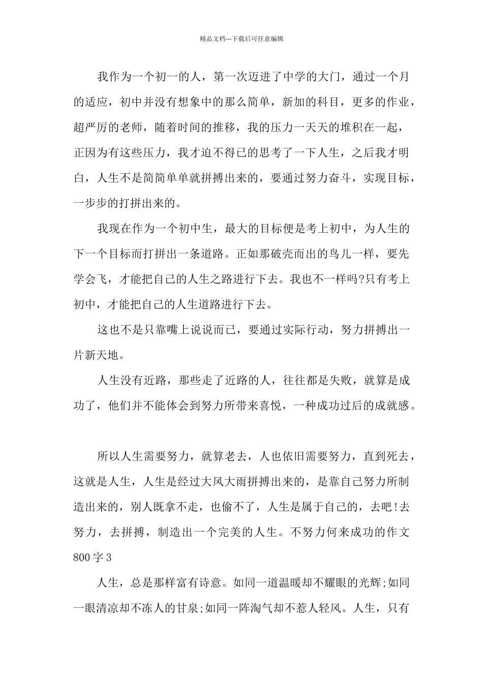 不努力何来成功的作文800字_第3页